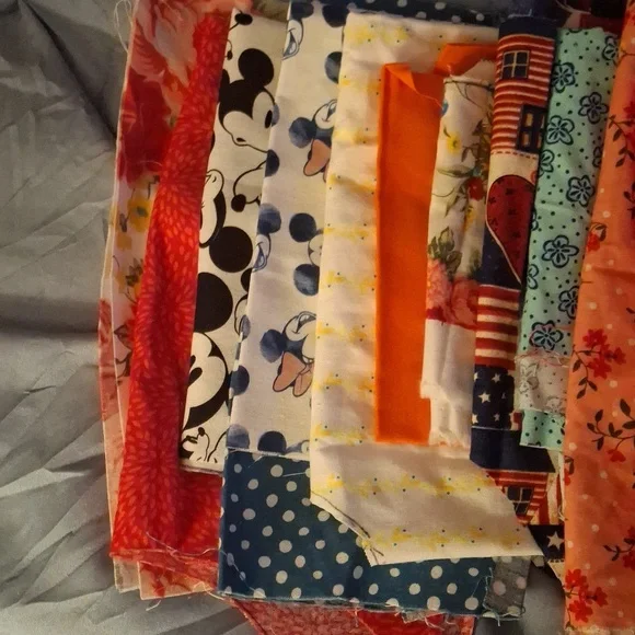 Colorful Fabric Scrap Bundle - Picture 2 of 5